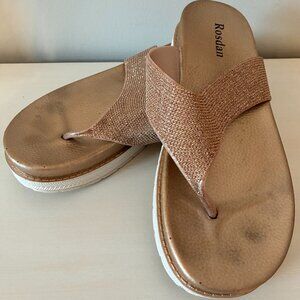 Rosdan Rose Color Sandals - EUC